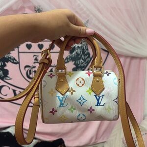 Mini white monogram bag read description